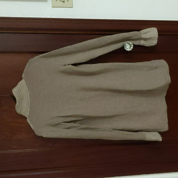 Chiaramente Italian Wool Blend Blown Long Buckle Front Cardigan  Pockets Sz Sm - Picture 10 of 11